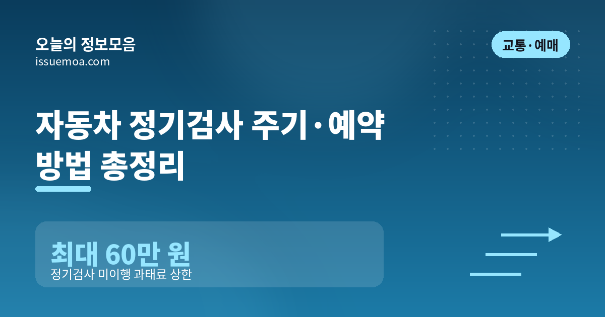 자동차 정기검사 주기·예약 방법 총정리