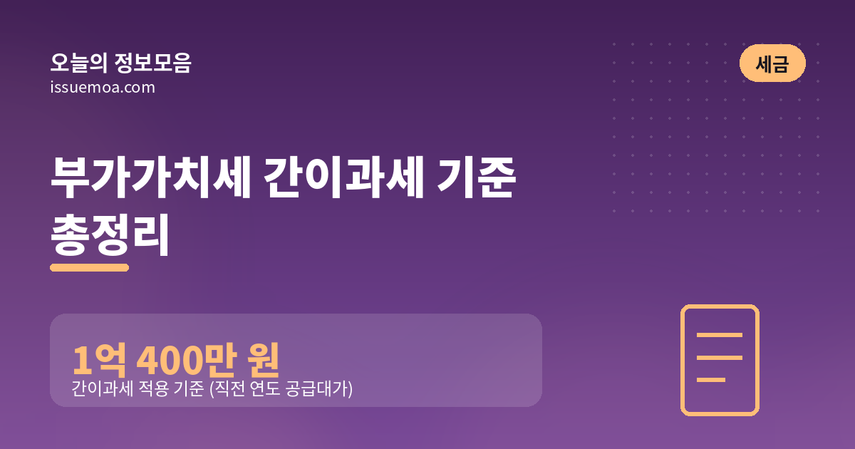 부가가치세 간이과세 기준 총정리